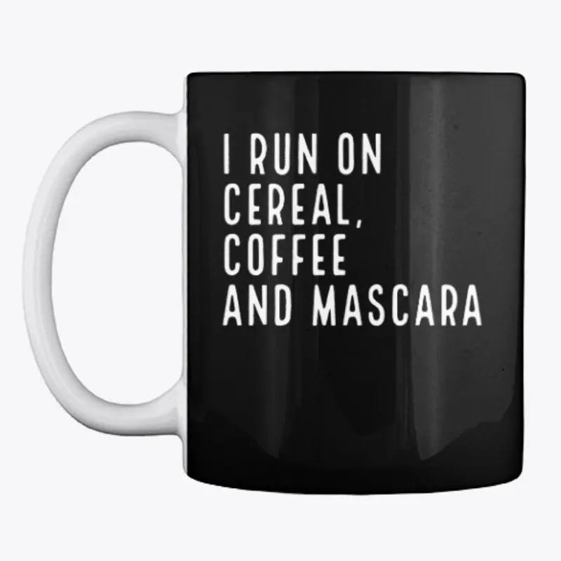 Cereal, coffee and mascara